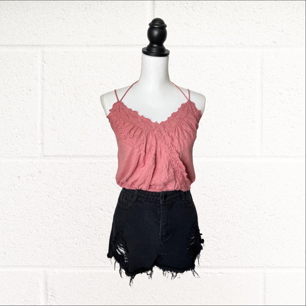 Free People Mauve Pink Another Day in Paradise Tank